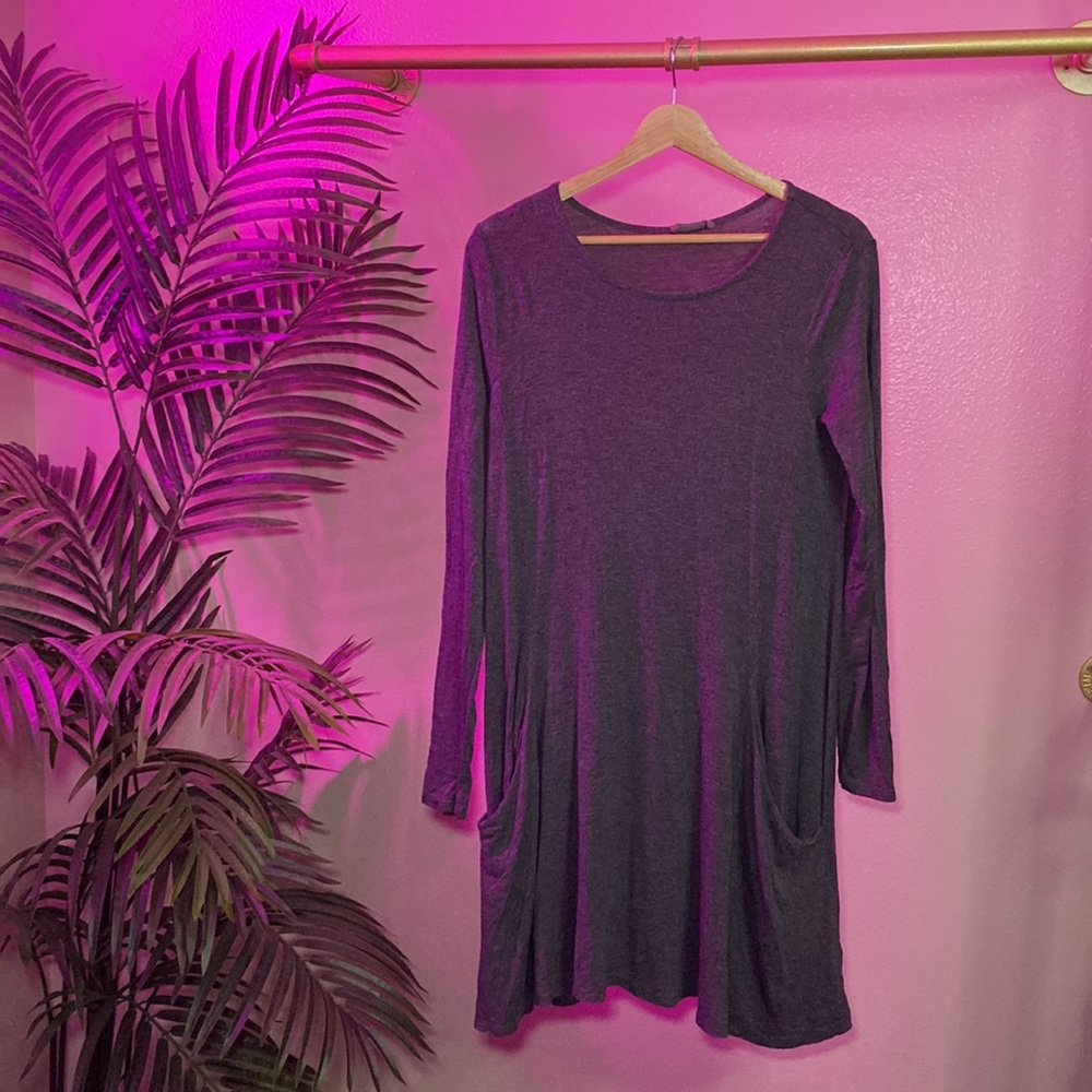 TRENDY LAND - GREY LONG SLEEVE DRESS